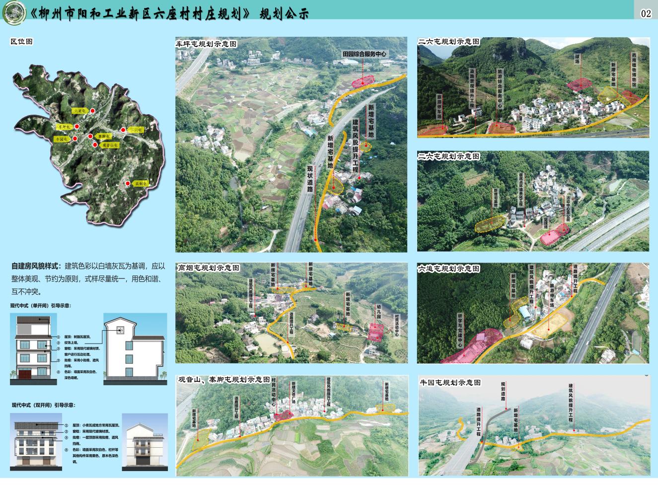 柳州市阳和工业新区六座村村庄规划(2020-2035)规划公示